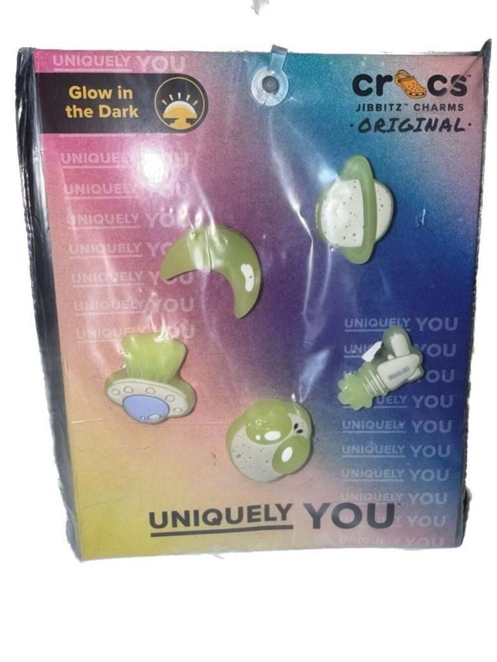 Crocs Jibbitz Charms Glow In The Dark Space 5 Pack